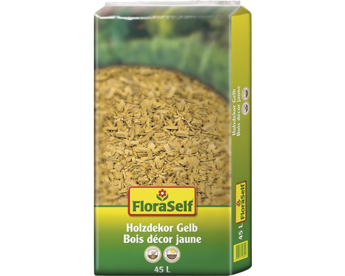 Houtdecor 10-40mm FloraSelf geel 45 L