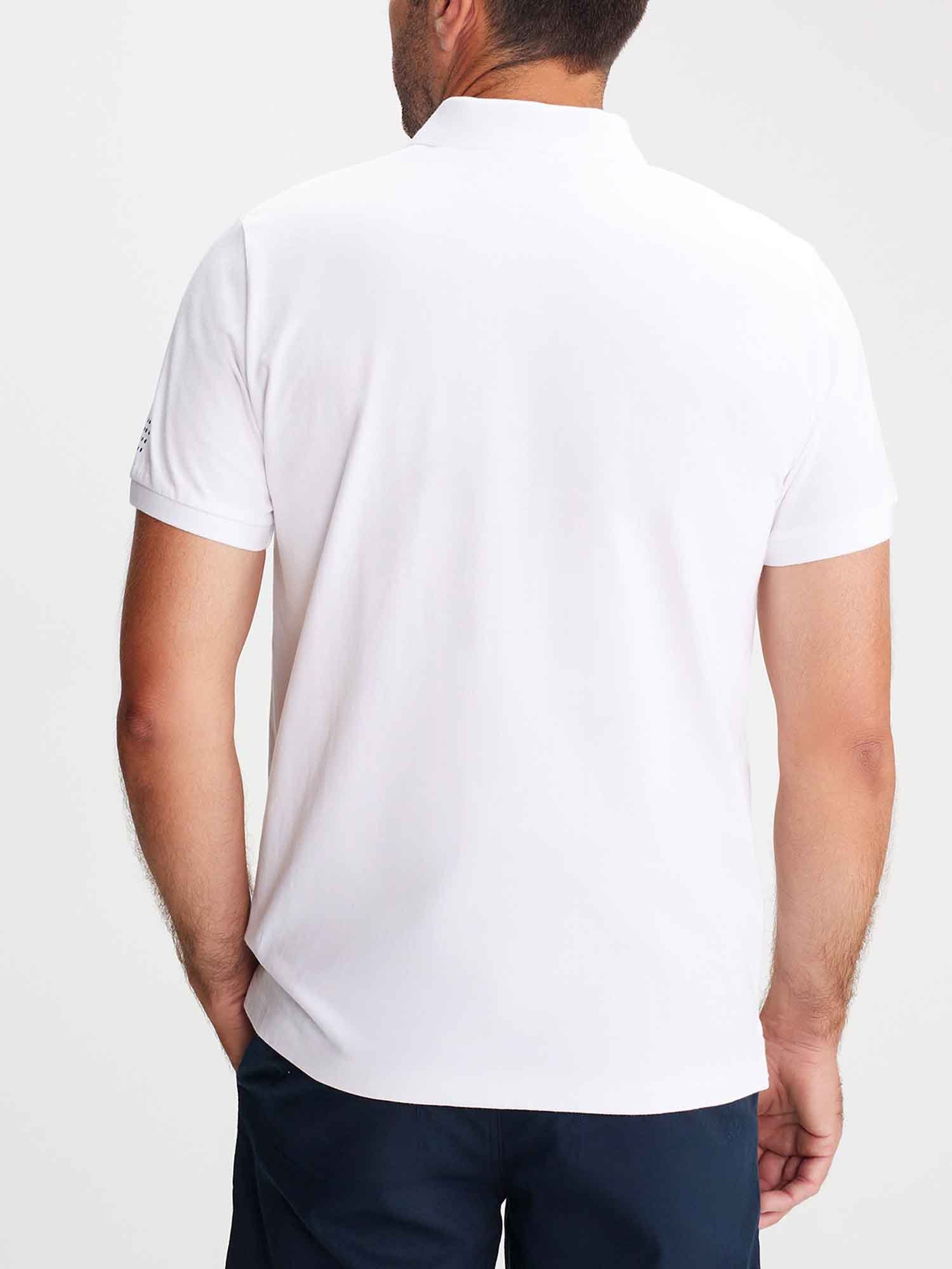 Polo Homme A Rayures Coton Blanc
