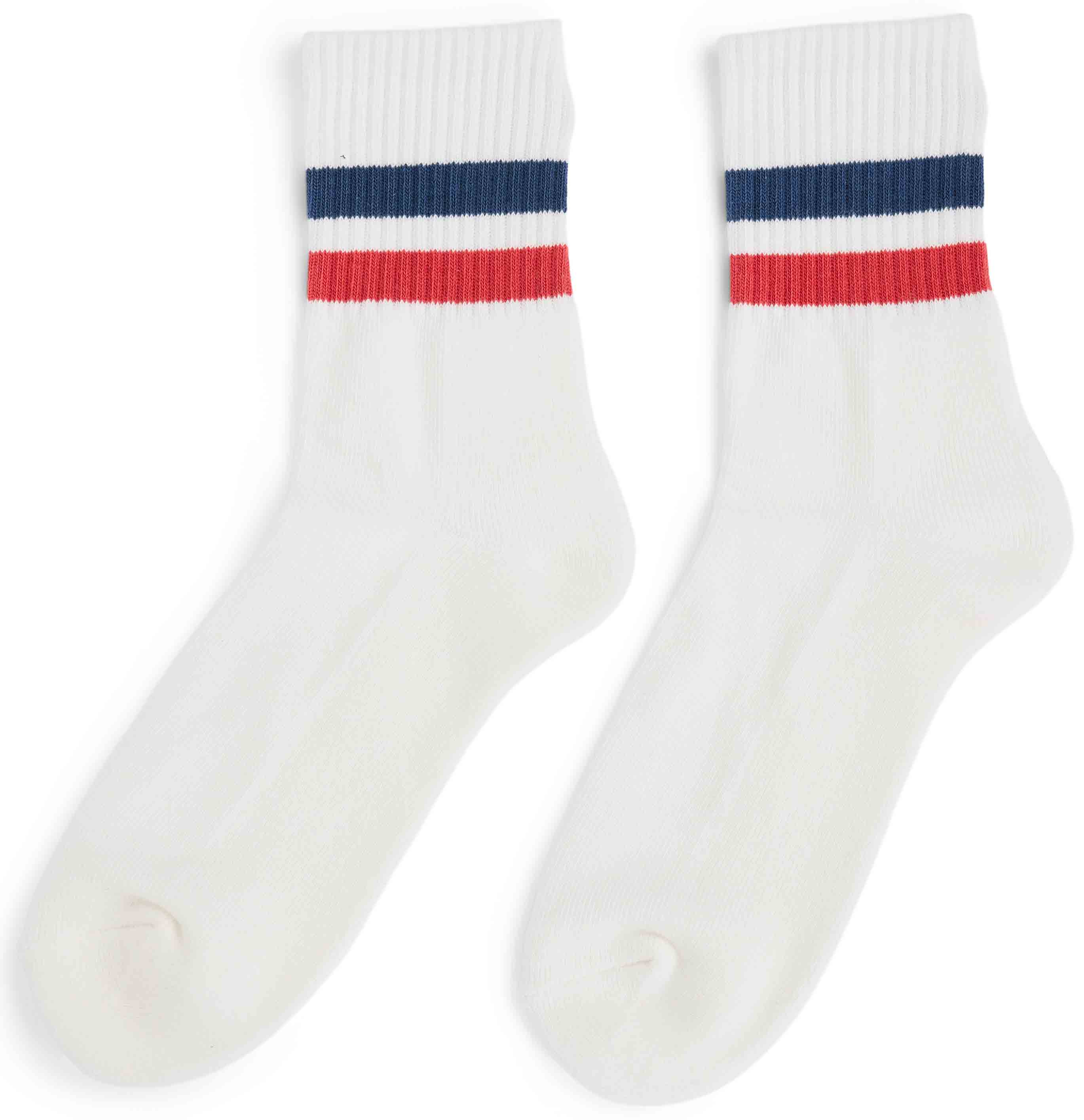 Oslo Quarter Socks 002/White/Red/Navy