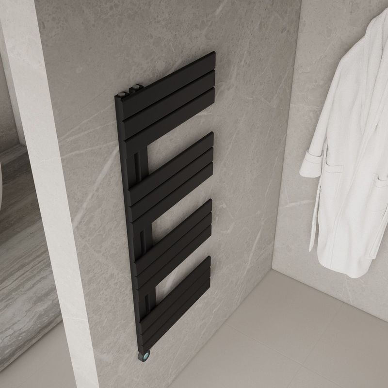 Boss & Wessing - Russ - Elektrische Handdoekradiator - Mat Zwart - 593W