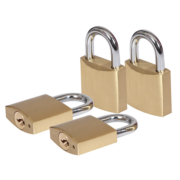 Lot de 4 cadenas à clé Smith & Locke BC7732 (1029) en laiton l.30 x H. 27 mm