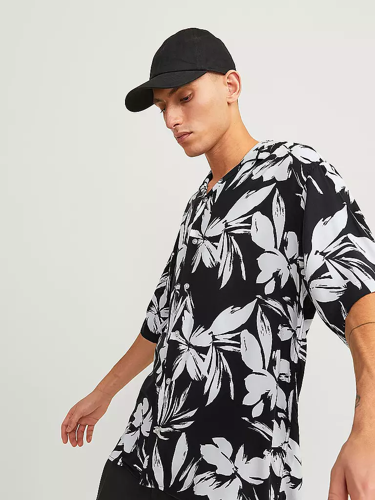 JACK & JONES Hemd Regular Fit JJEJEFF schwarz