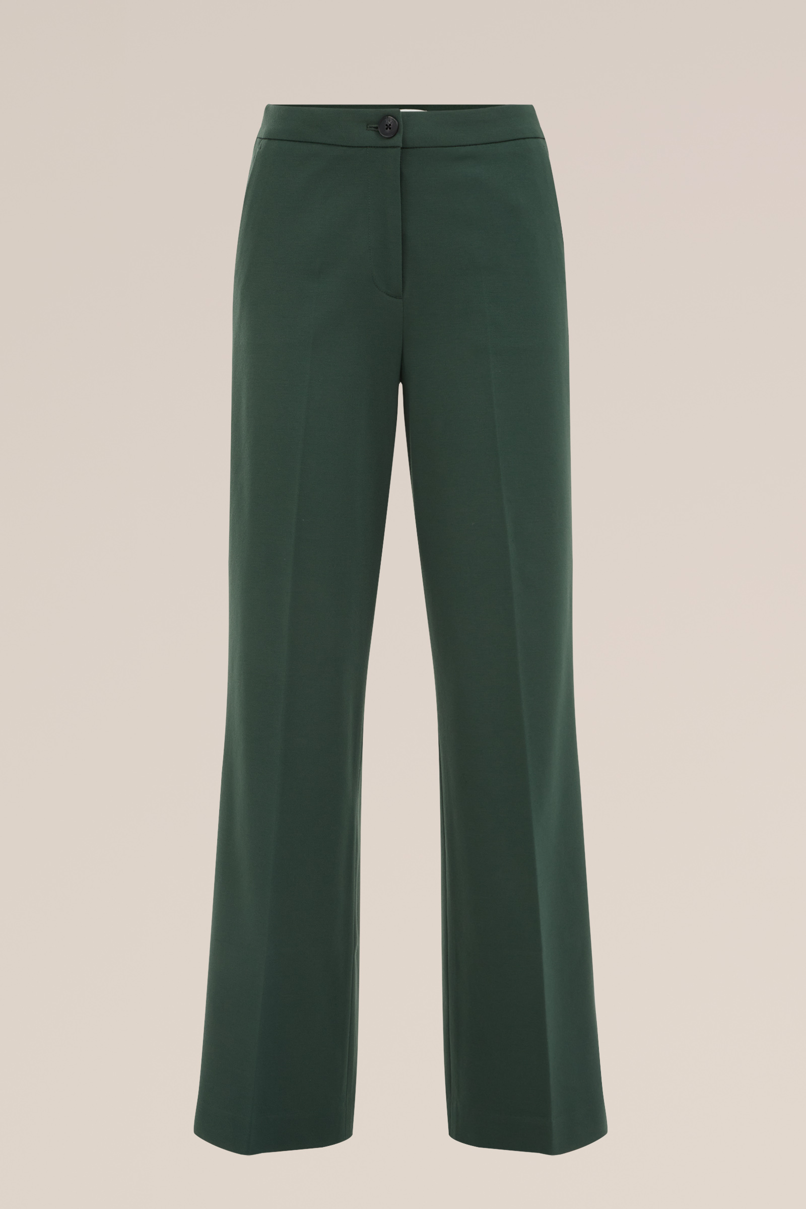 wide leg pantalon met stretch WE Fashion Donkergroen