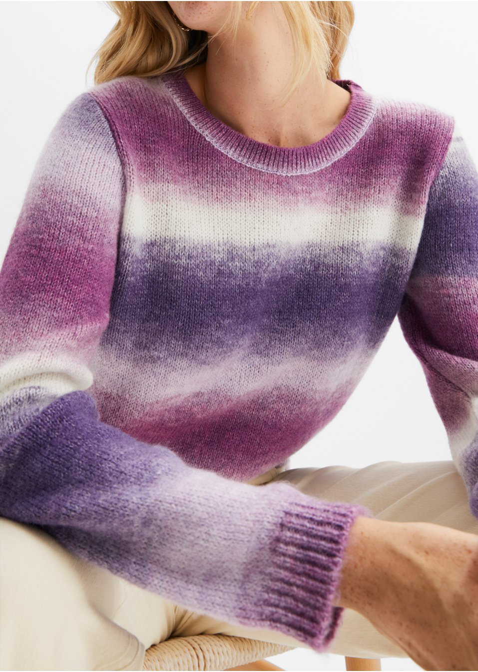 Pull à dégradé de couleurs