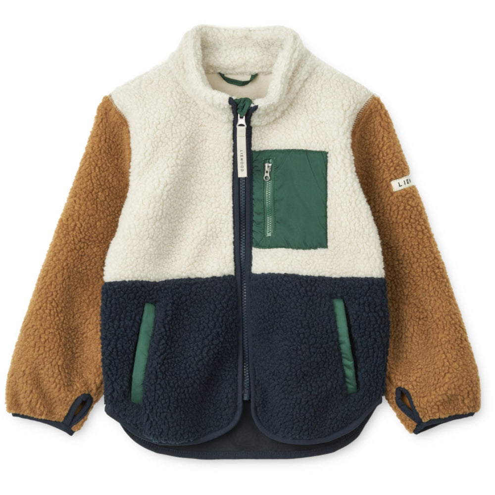 Køb LIEWOOD Classic Navy Multi Mix Nolan Pile Jakke