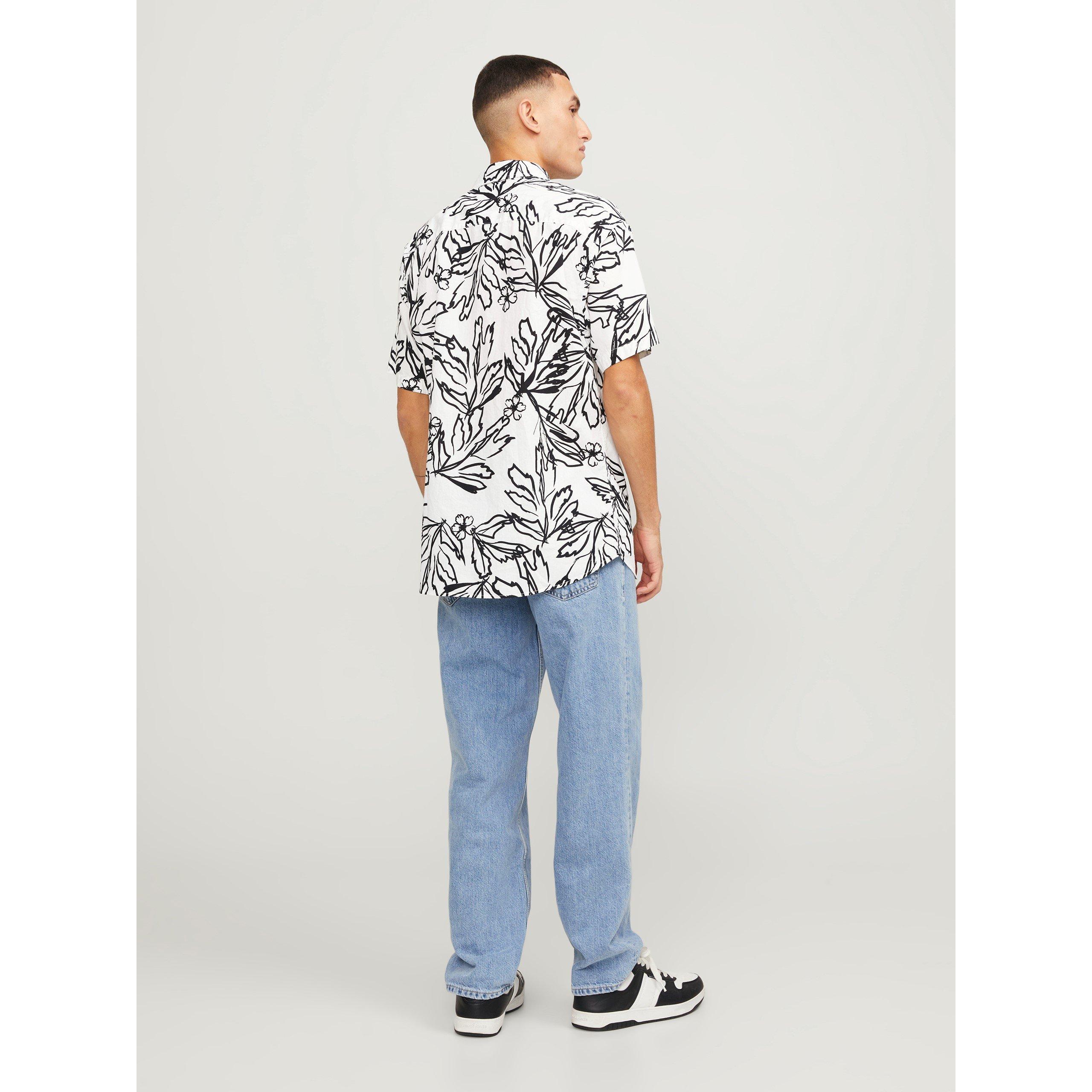 Jack and Jones JJ Short Sleeve AOP Shirt Mens