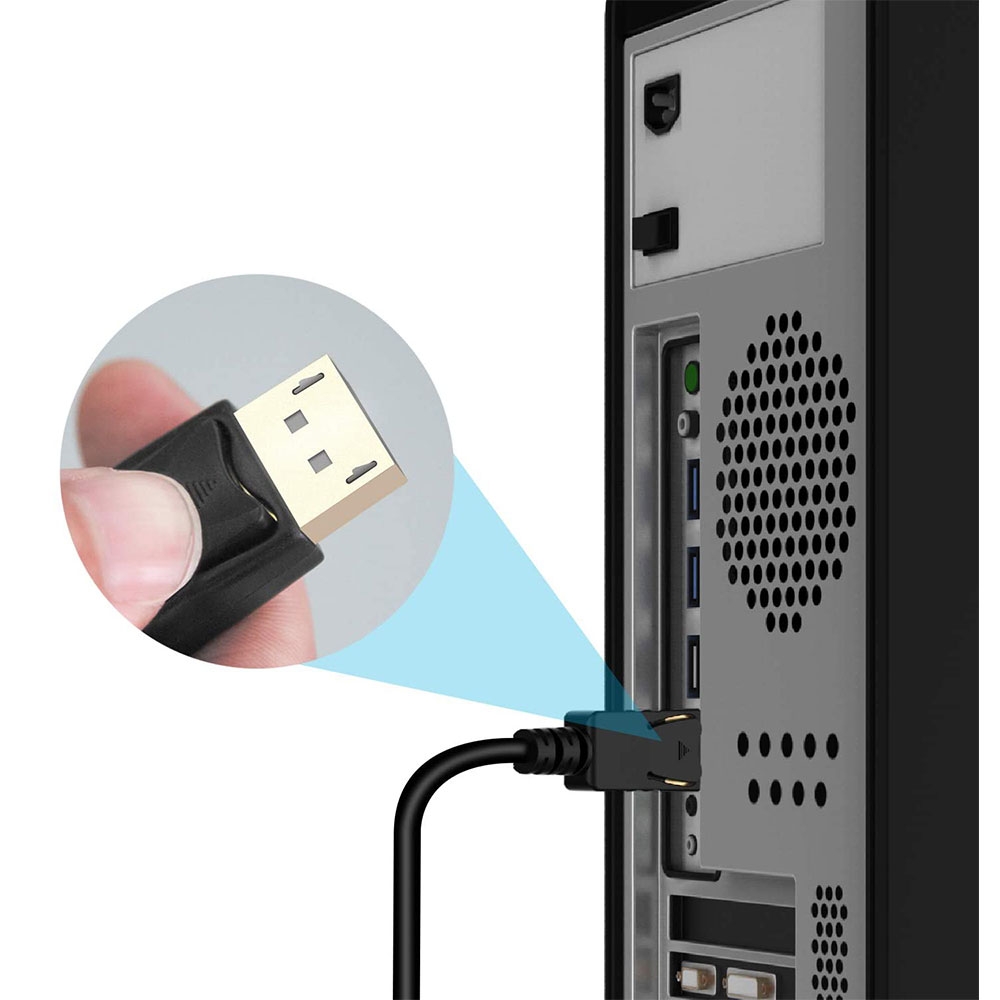 (1.8m) DisplayPort DP auf HDMI Verbindungskabel - Schwarz