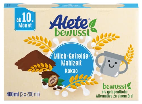 ALETE Milch Getreide Mahlzeit Kakao