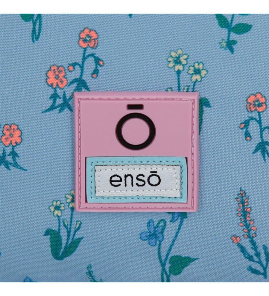 Estojo para lápis EnsoFriends Together com três compartimentos, rosa