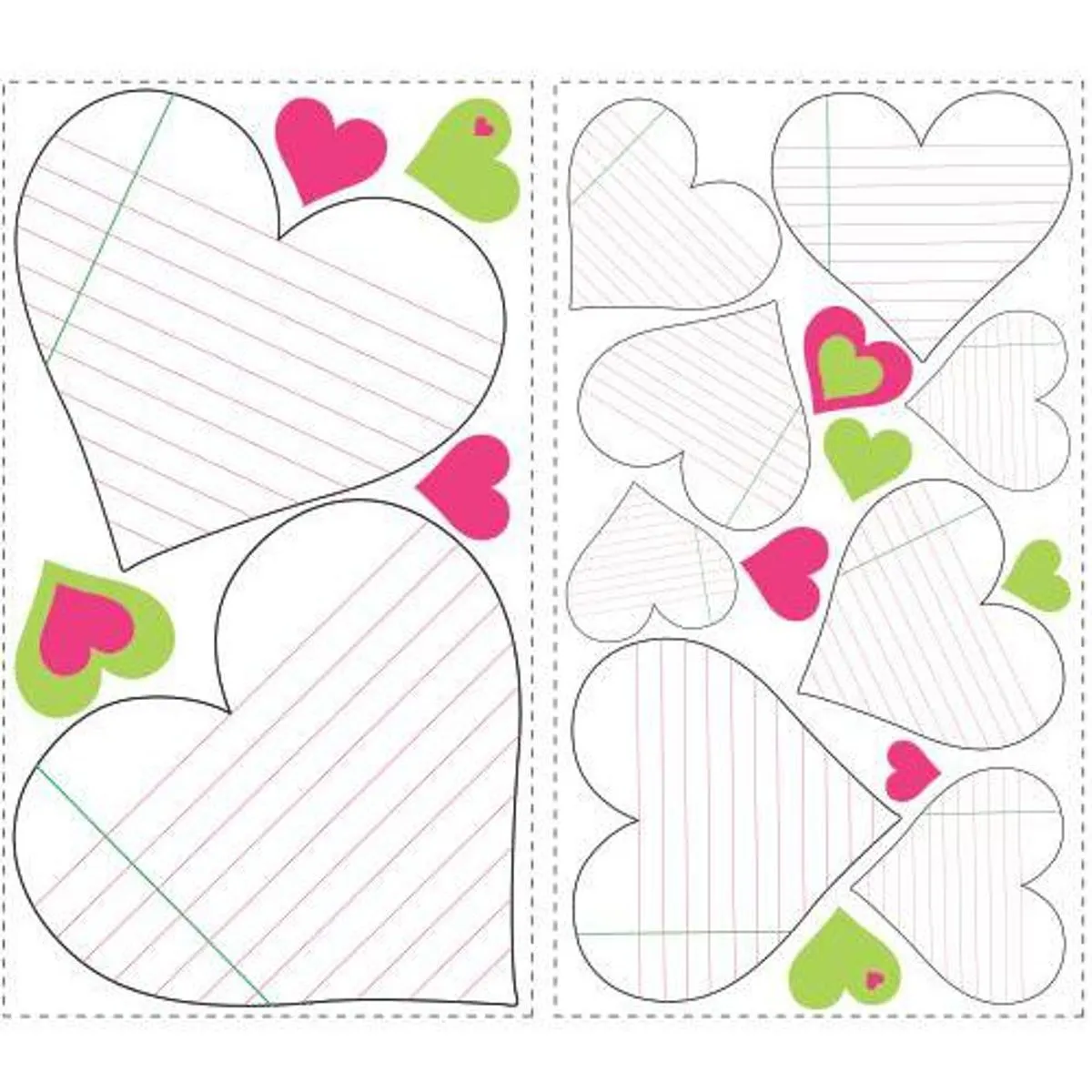 THEDECOFACTORY Stickers Repositionnables Coeurs