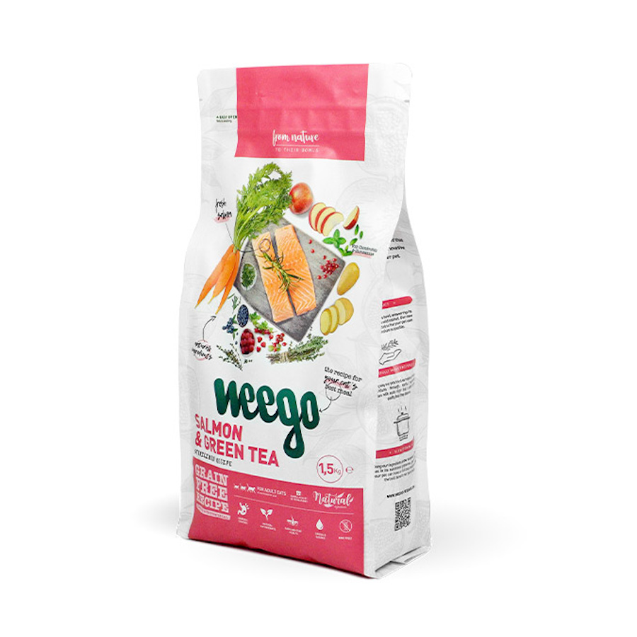 Ração para gatos Weego com salmão e chá verde