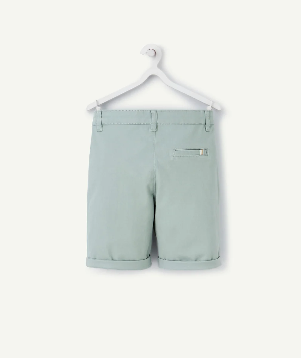 BERMUDA STYLE CHINO GARÇON VERT D'EAU