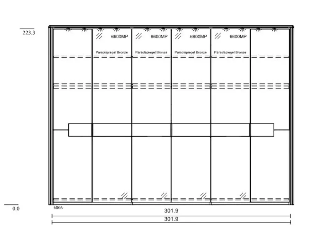 Kleiderschrank WSM 2800 302 x 223 cm
