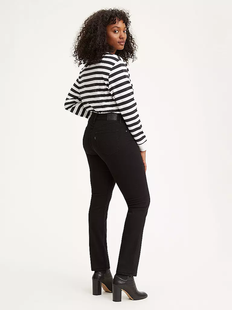 LEVI'S® Jeans Straight Fit 724 Highwaist schwarz
