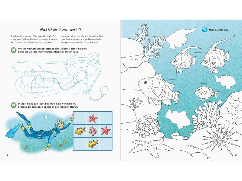 Ravensburger Kinder-Sachbuch WWW Aktiv-Heft: Das Meer Was machen wir am Strand?