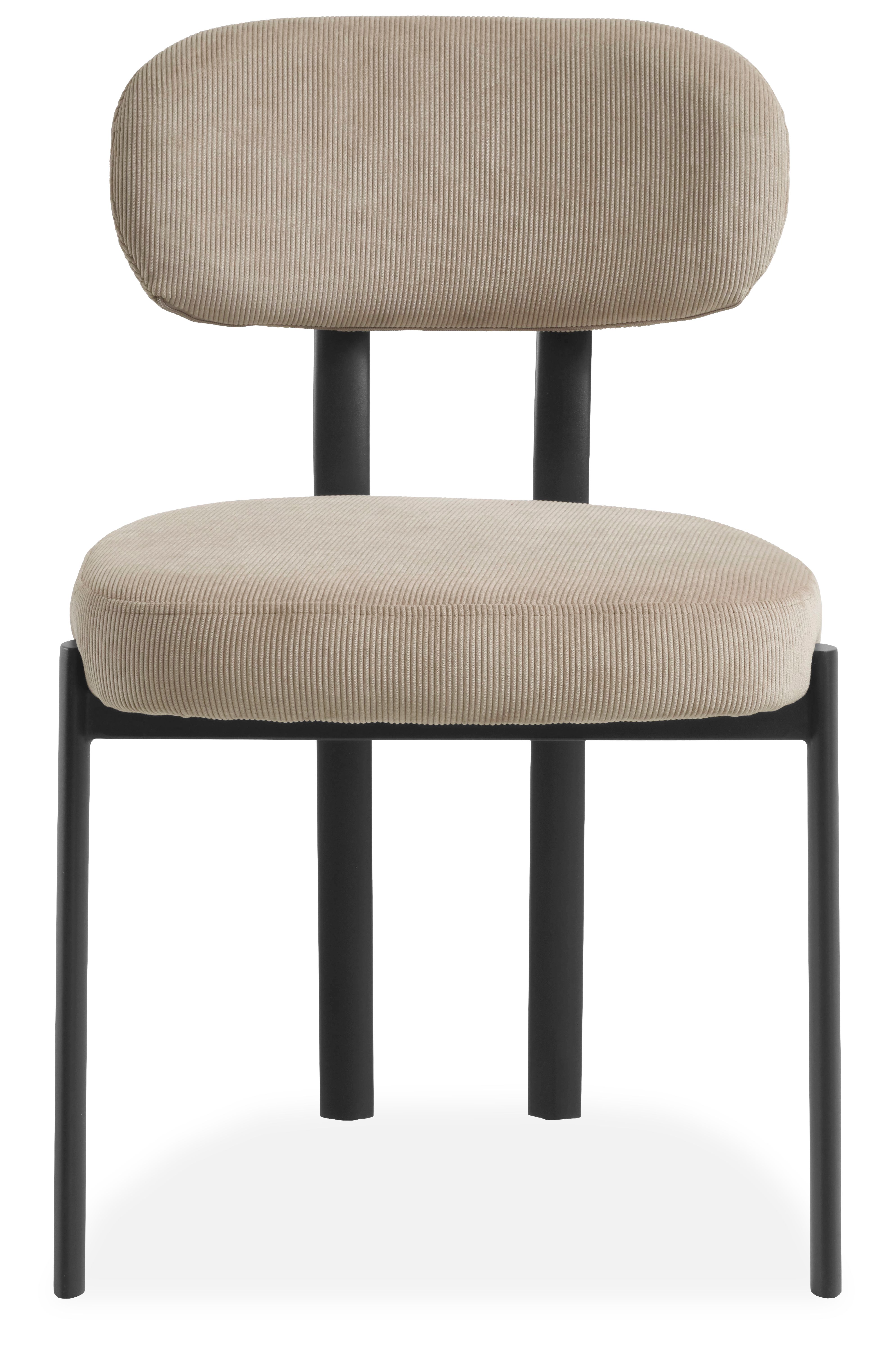 Eetkamerstoel Wave Beige - Black Ravon B46 x D55 x H82 cm