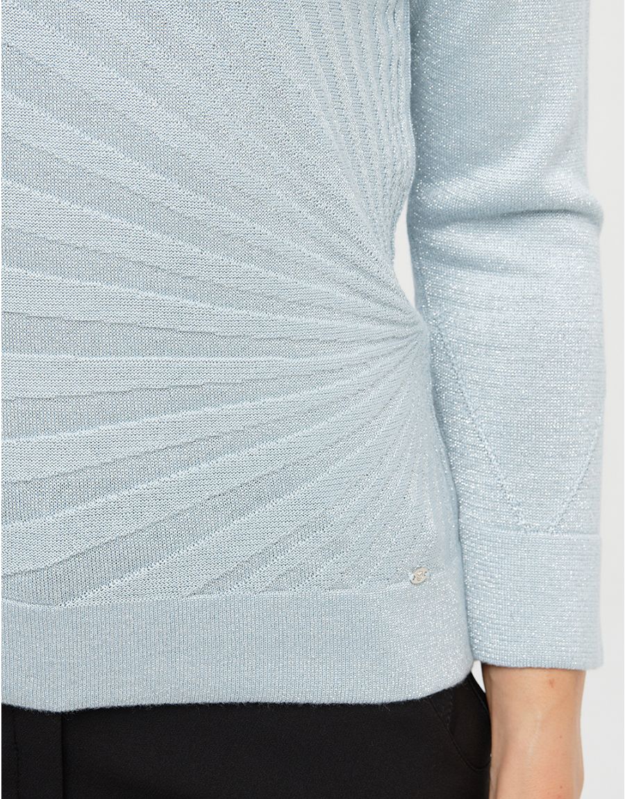 Pull bleu irisé chic