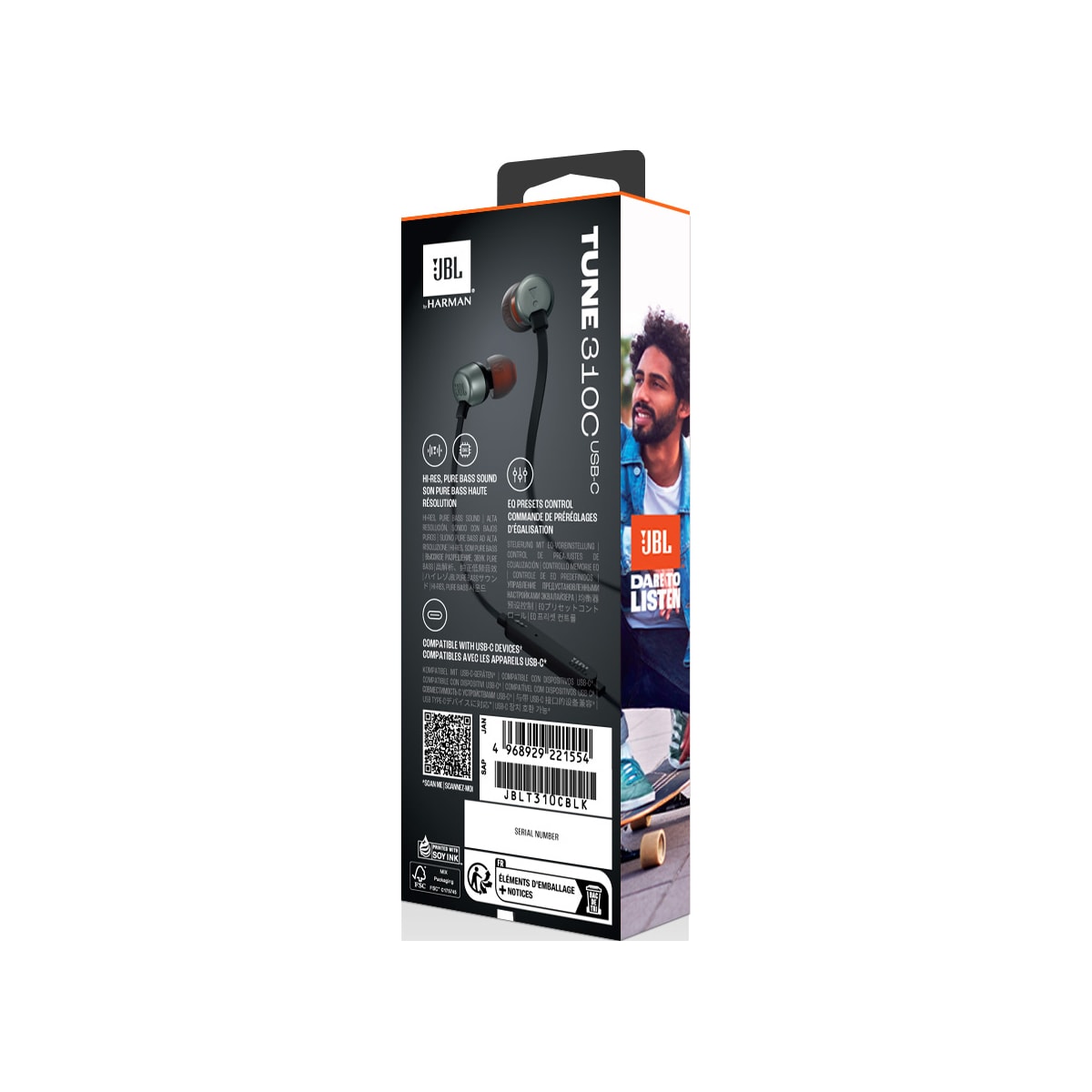 JBL Tune 310 USB C øreplugger (sort)