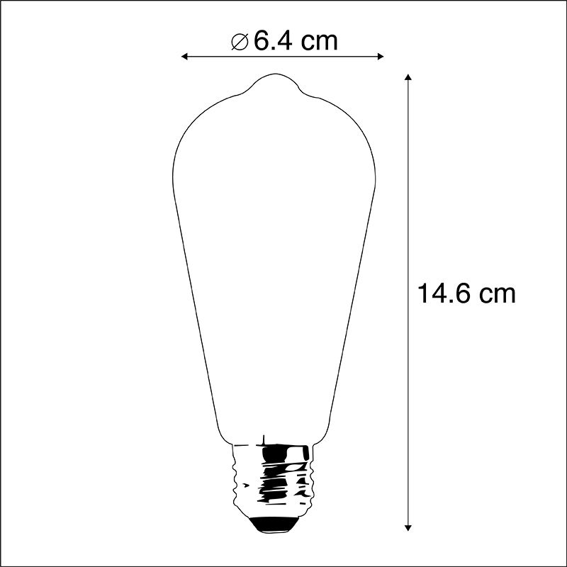 Set van 5 E27 LED lampen dim to warm goud 8W 806 lm 2000-2700K