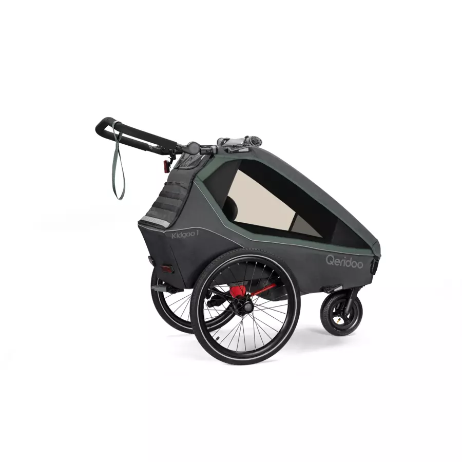 Qeridoo® Kinderfahrradanhänger Kidgoo1 Ivy Green Kollektion 2023