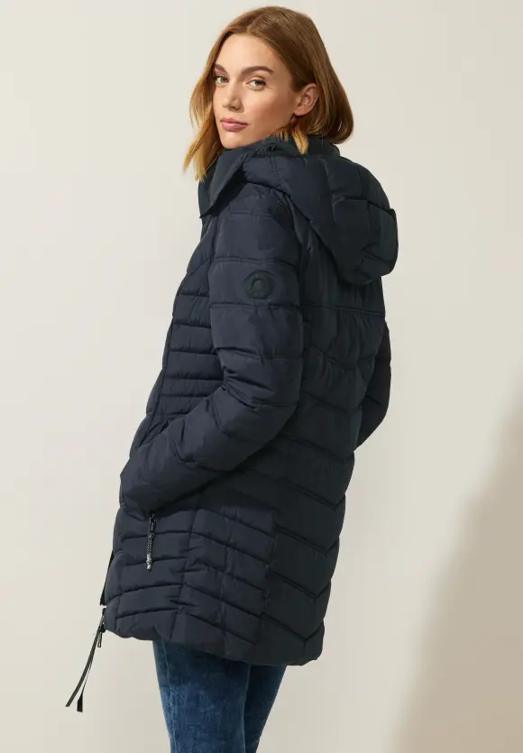 Steppmantel mit Beschichtung - gravity blue
