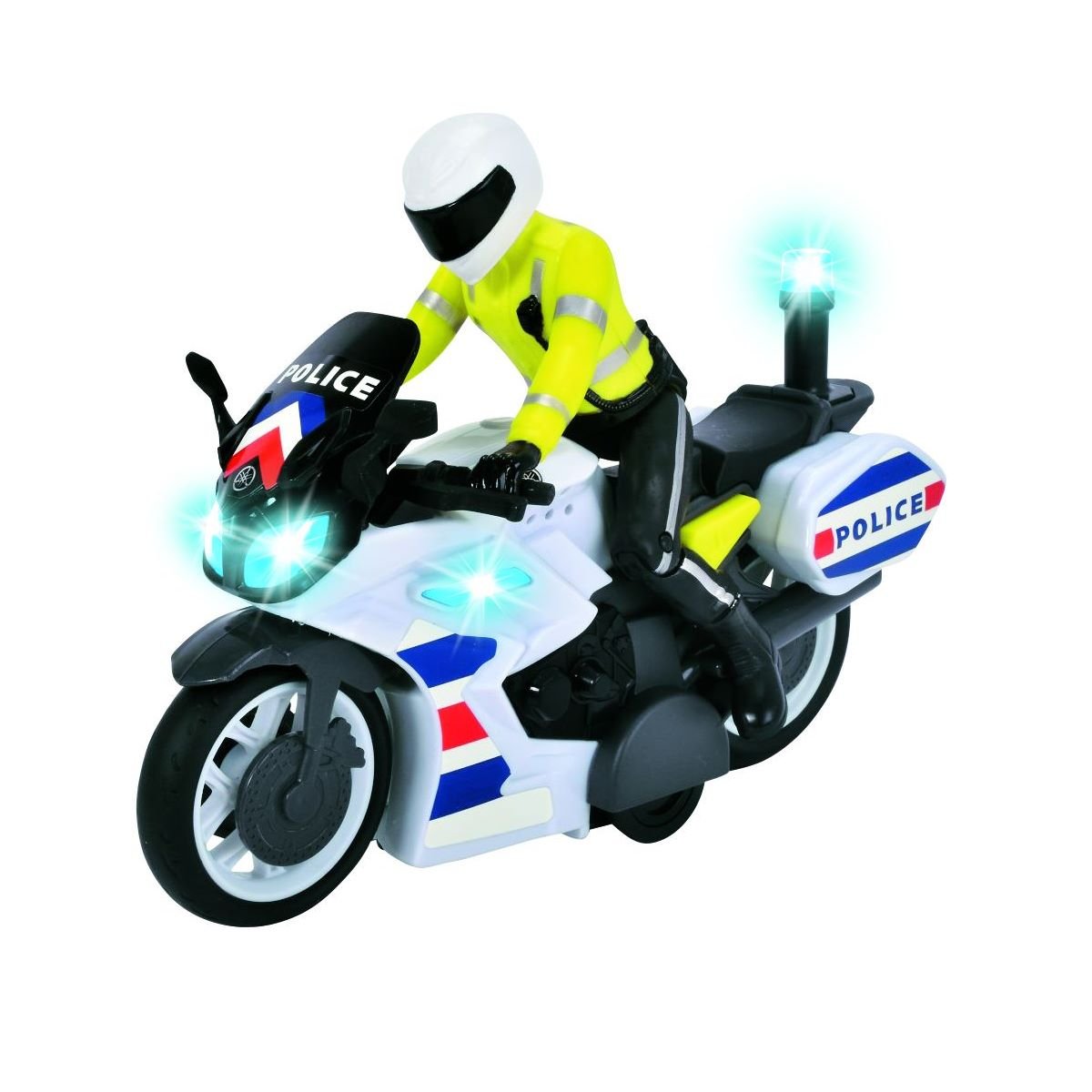 Moto de police sonore et lumineuse