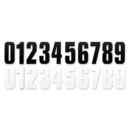 Numéros UP Design Pack 3 (6) UP 160 mm x 75 mm Universel - Noir