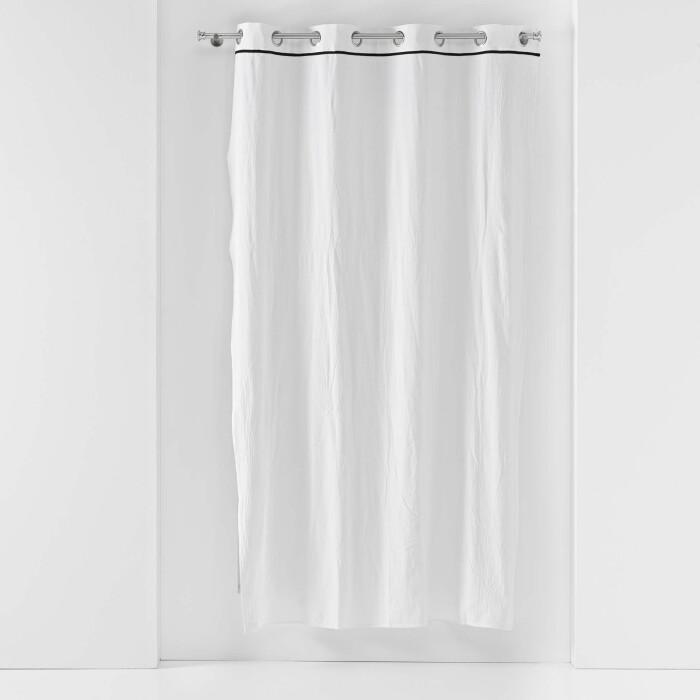 RIDEAU A OEILLETS 135X240CM COTON LAVE LINETTE BLANC