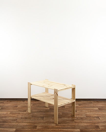 PROREGAL Houten Plank Woodland HxBxD 64 x 80 x 50 cm Plankbelasting 120 kg 2 planken Grenenhout Naturel