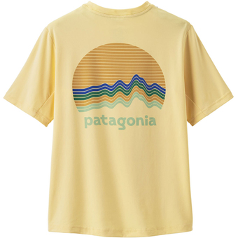 Patagonia Kids Cap Silkweight T-Shirt Ridge Rise Moonlight: Buttercup Yellow Kinder