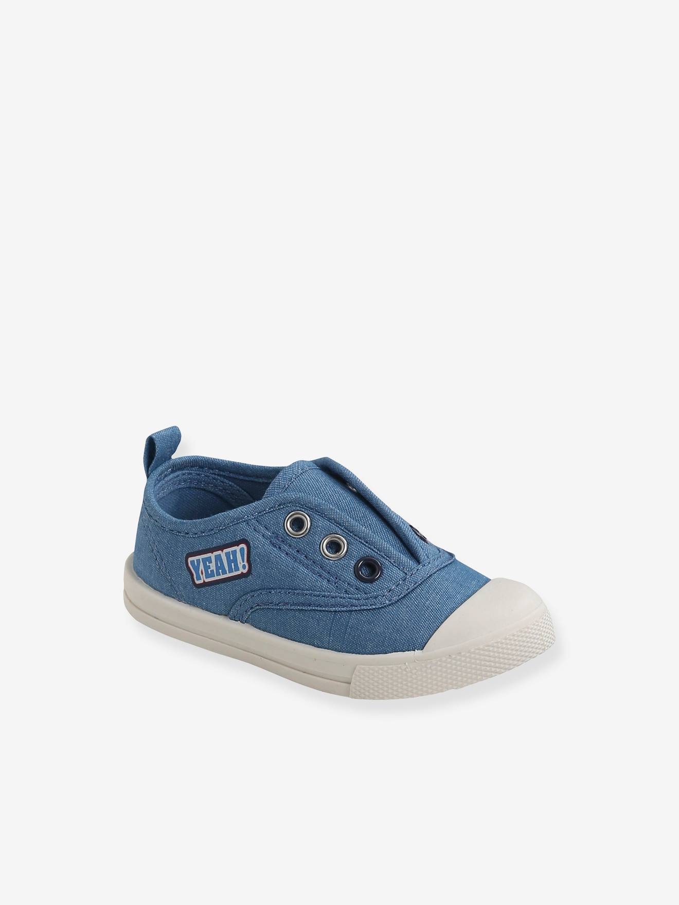 Tênis de lona jeans azul bebê com elastano
