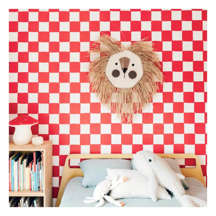 Mathilde Cabanas Papier-peint Damiers - Mathilde Cabanas x Bonjourgeorges | Rouge