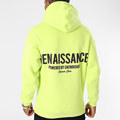 Sweat Capuche Jaune Vif