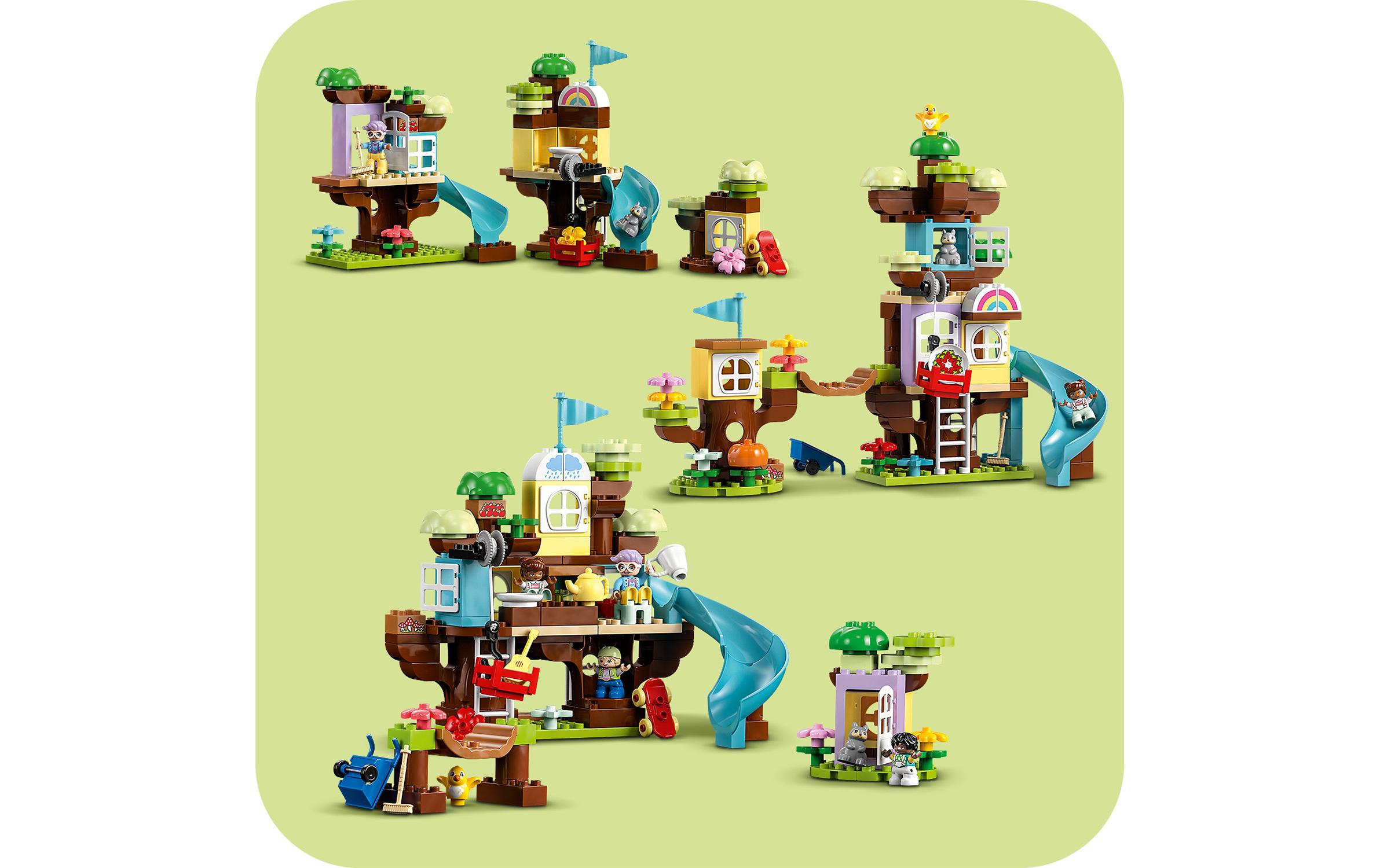 DUPLO® 3-in-1-Baumhaus 10993Outdoor-Abenteuer mit einem Spielzeug-Baumhaus zum Umbauen