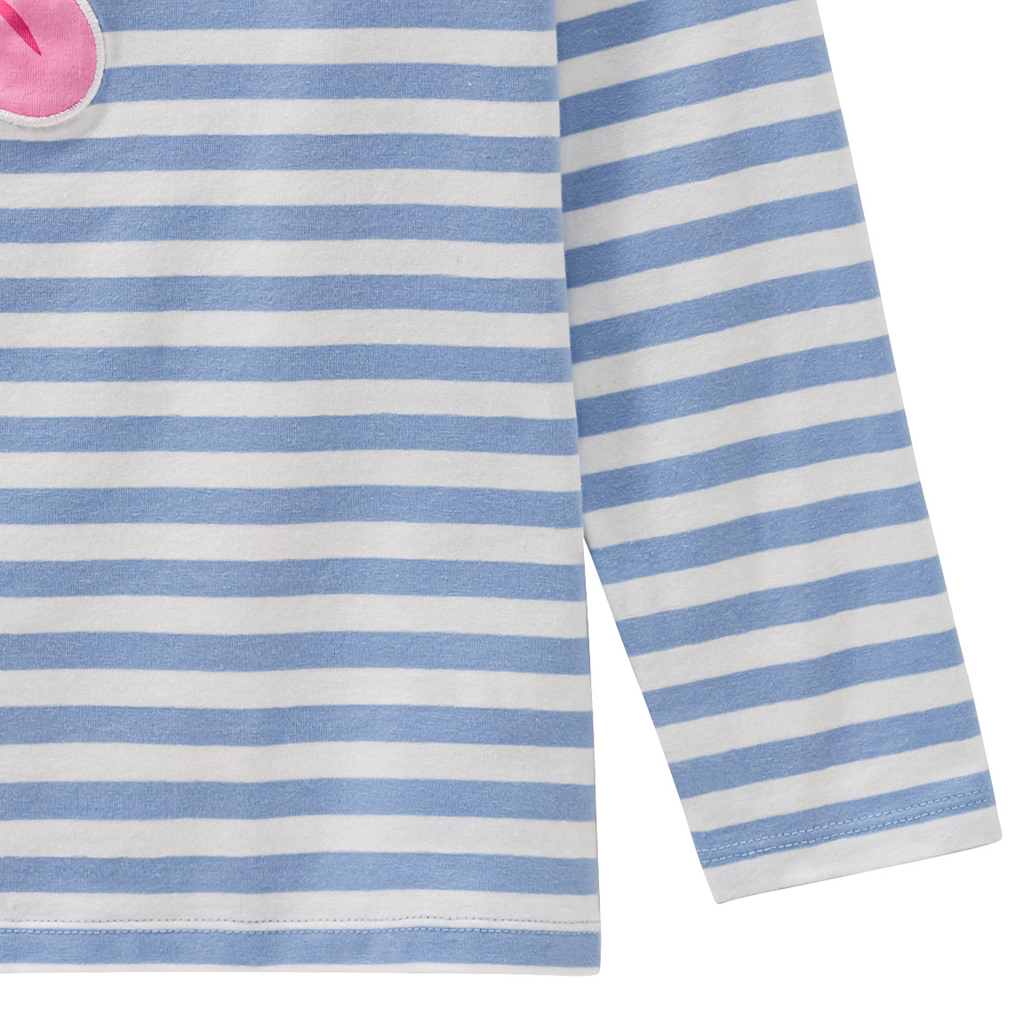Topolino Mädchen Langarmshirt mit Applikation hellblau / weiss