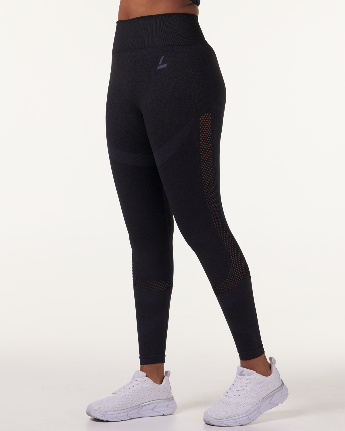LEVITY Eclipse Mesh Seamless Tights Blue Ink Marl