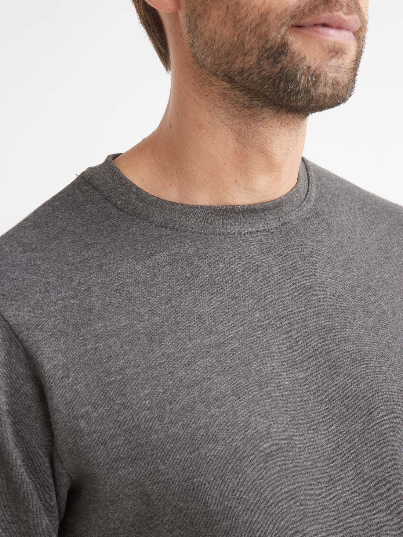Sweat-shirt encolure ronde molleton