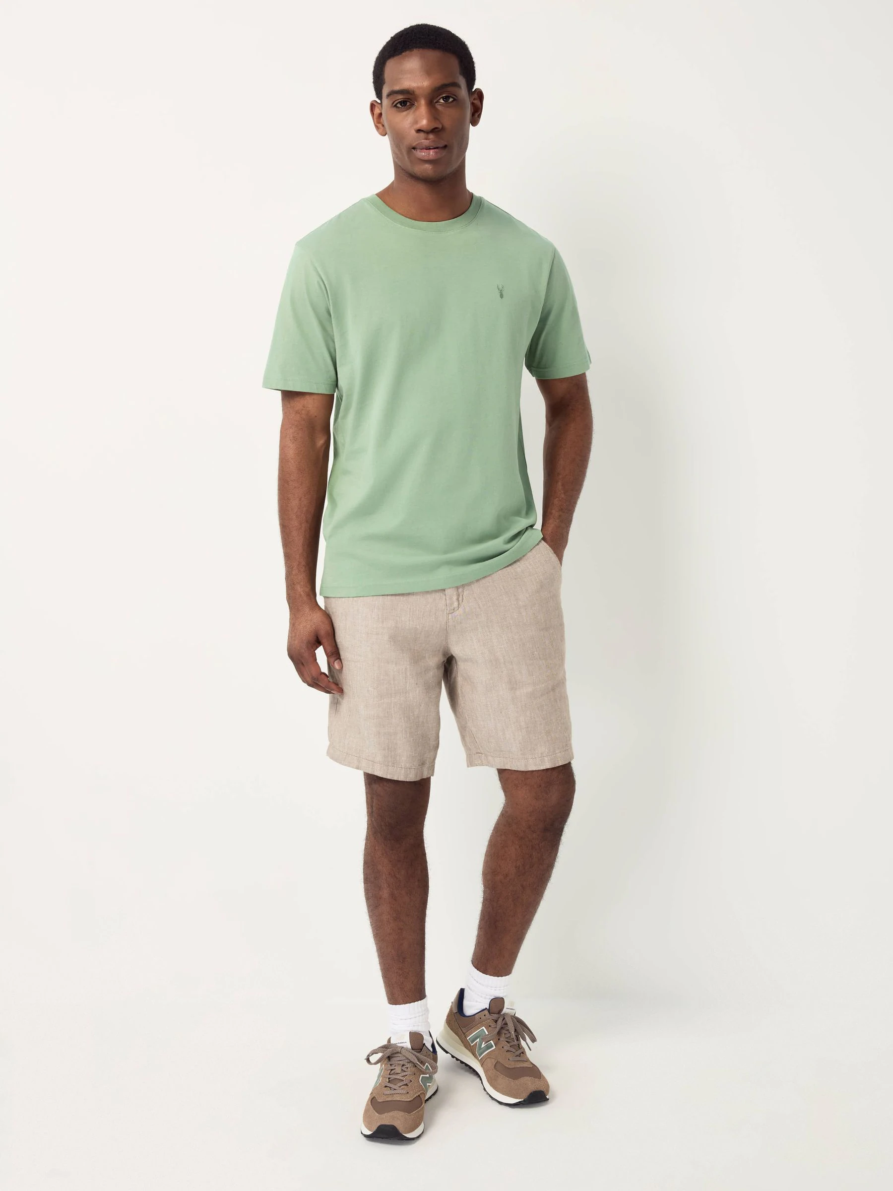 Grijs/roze/ecru/groen - Normale Pasvorm - Verpakking met 4 T-shirts