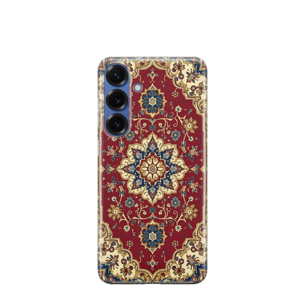 Samsung Galaxy S25 Plus Gummi Hülle Orientalische Pracht 2 - Rot