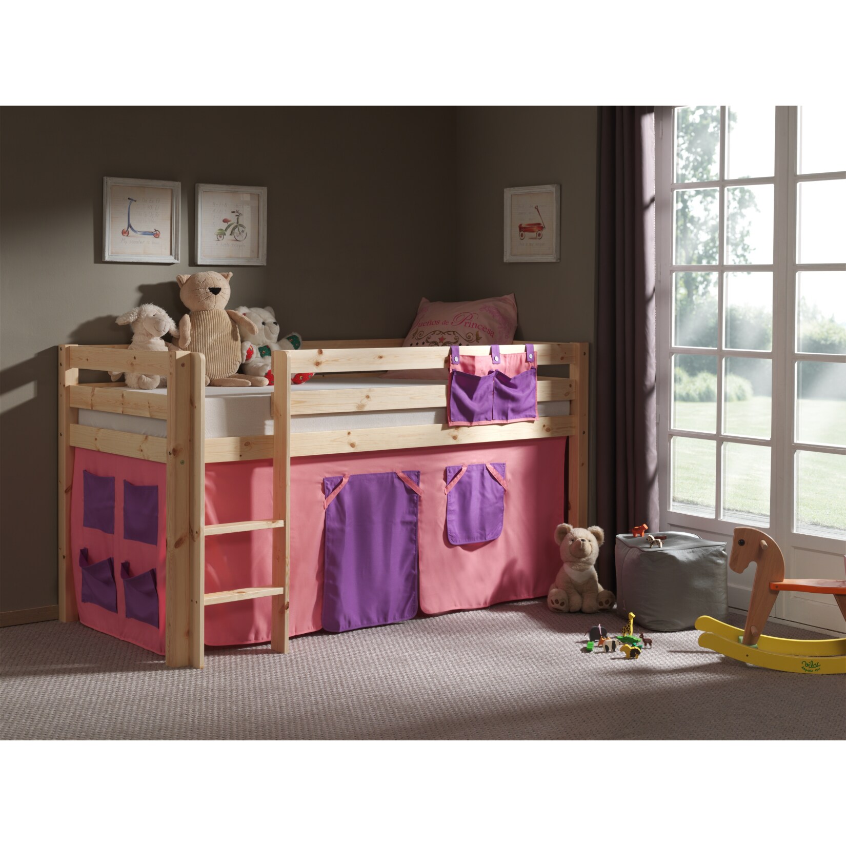 Vipack Spielbett Pino mit Textilset 