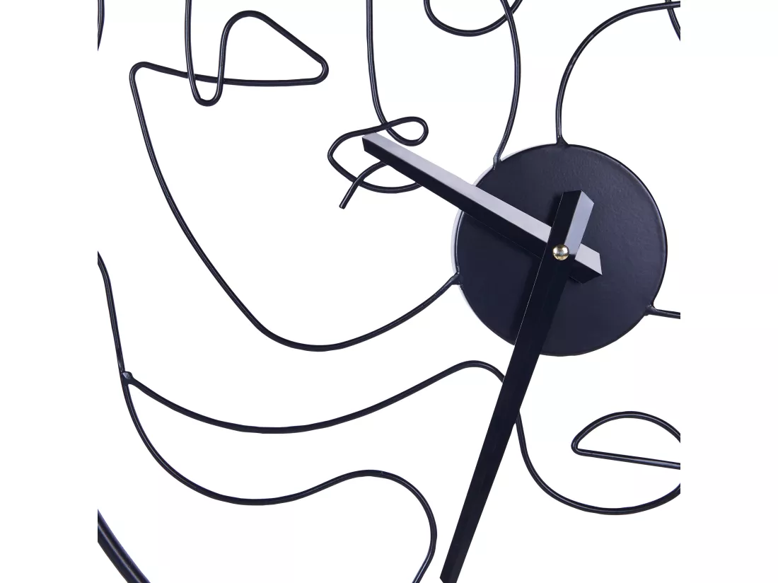 Horloge murale MENTON 50 cm Métal Noir