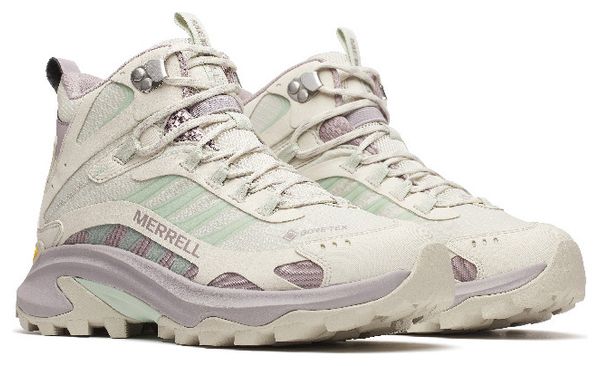Chaussures de Randonnée Merrell Moab Speed 2 Mid Gore-Tex Beige/Violet Femme
