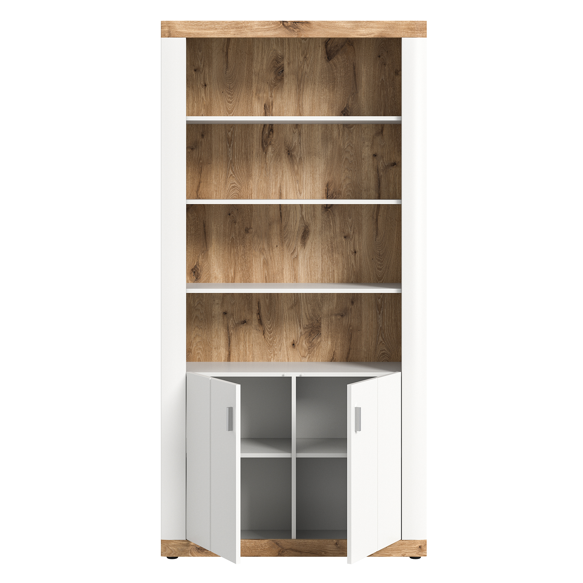 Stauraumregal LAREDO - weiß - Nox Oak - 101 cm