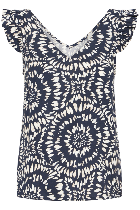 Ichi blauwe dames top