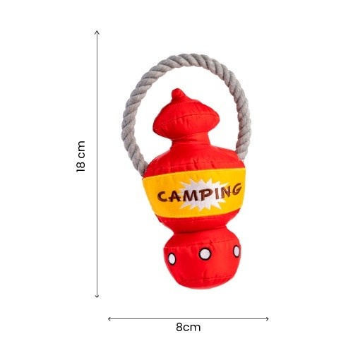 Lanterna de pelúcia vermelha Patasbox para cães