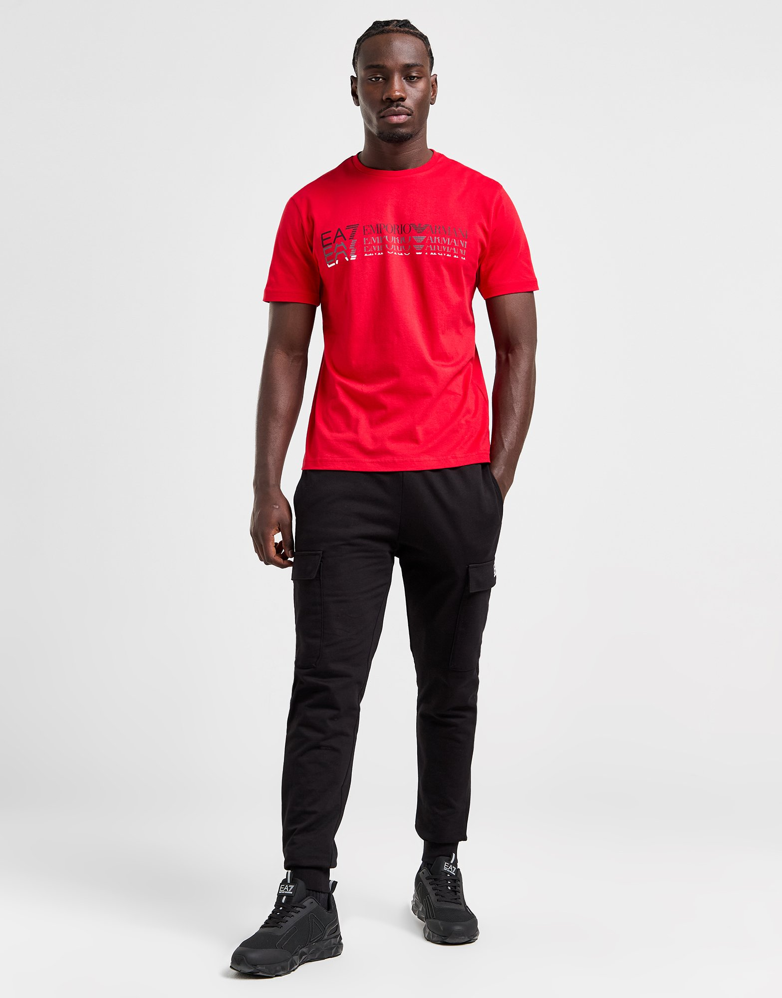 Emporio Armani EA7 T-shirt Fade Repeat Logo Homme