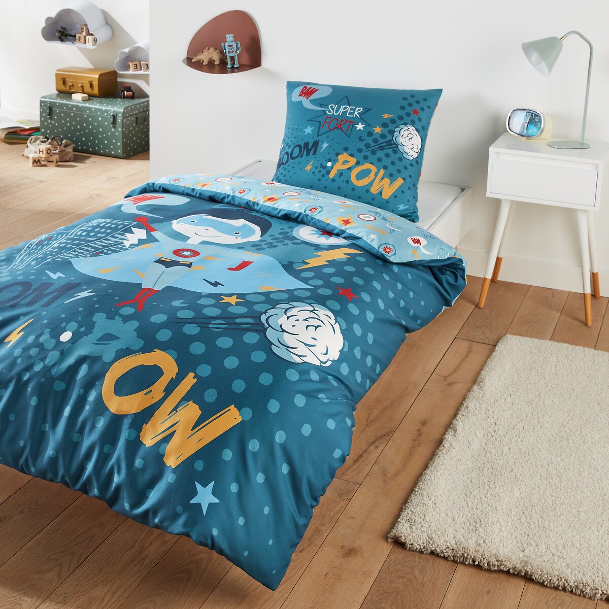 SO'HOME<br>Conjunto de cama em microfibra reciclada, fronha quadrada