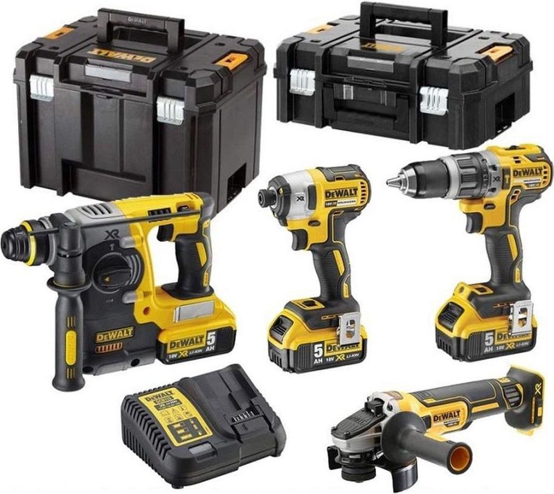 DeWALT DCK422P3T Accu Combiset 4-delig 18V 5,0Ah in TSTAK