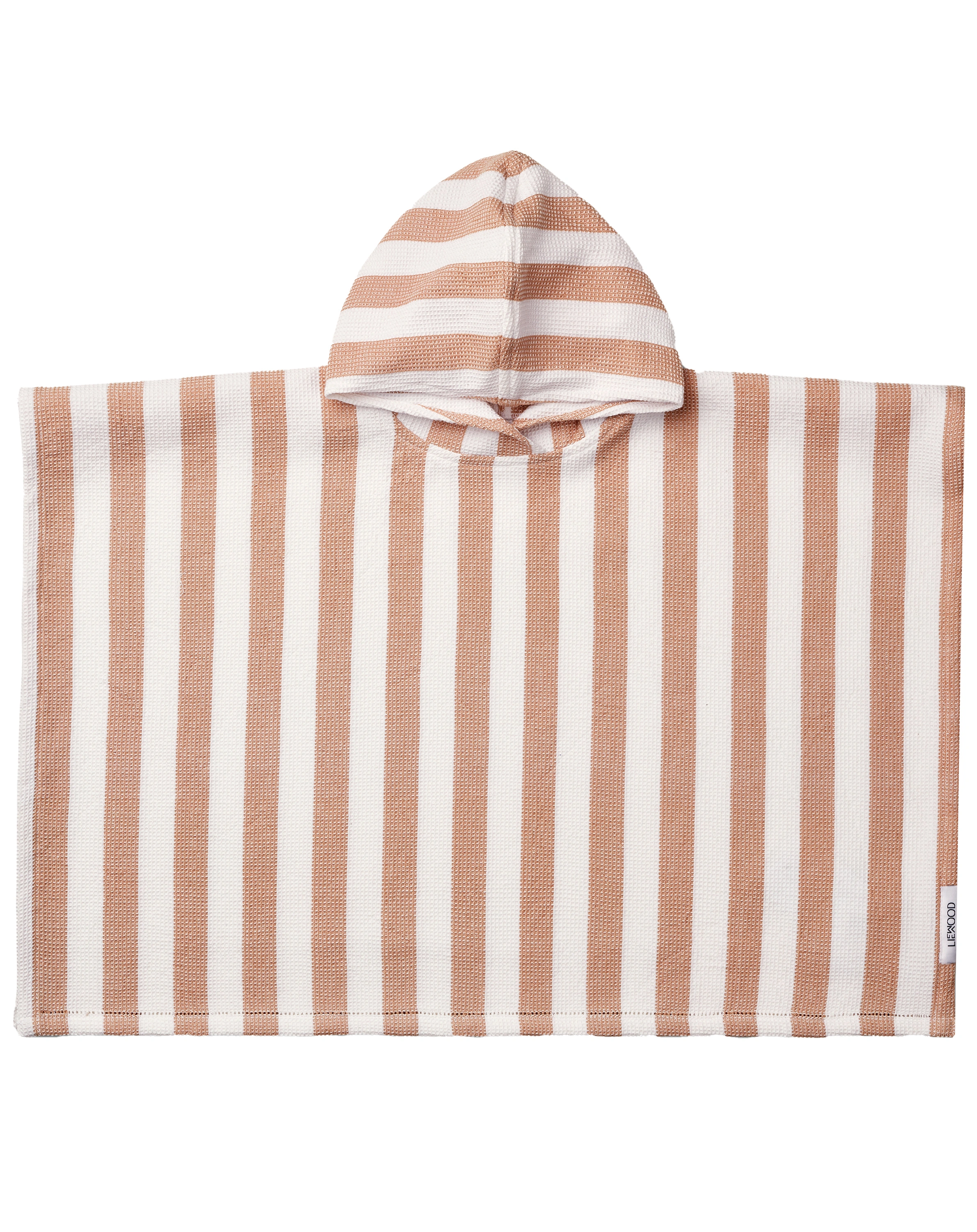 Badeponcho PACO gestreift in tuscany rose