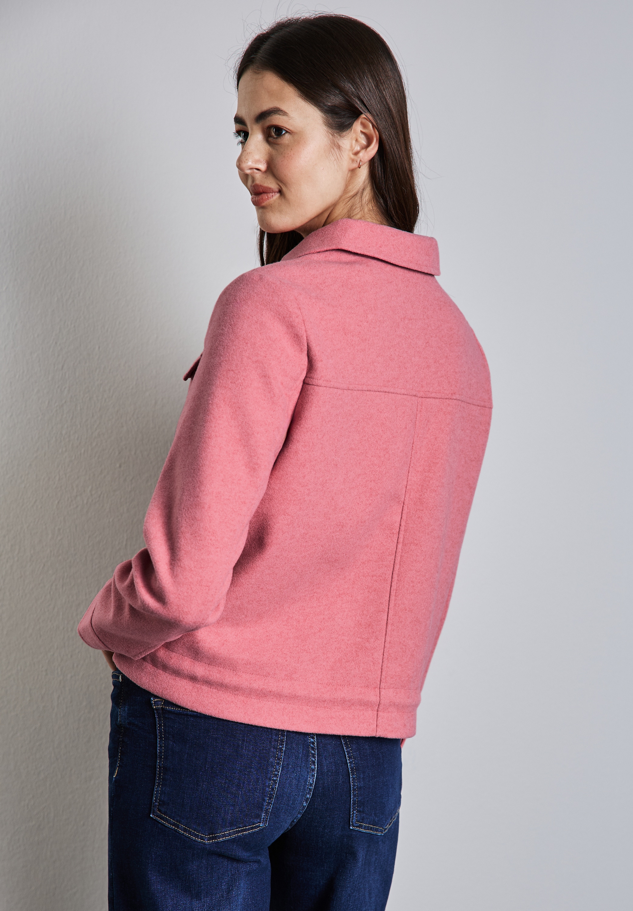 STREET ONE Hemdjacke in Wolloptik